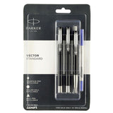 Parker Vector Standard Set Black CT Fountain Pen + Roller Ball Pen + Ballpoint Pen