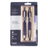 Parker Vector Standard Set Blue CT Roller Ball Pen + Ballpoint Pen 9000017309