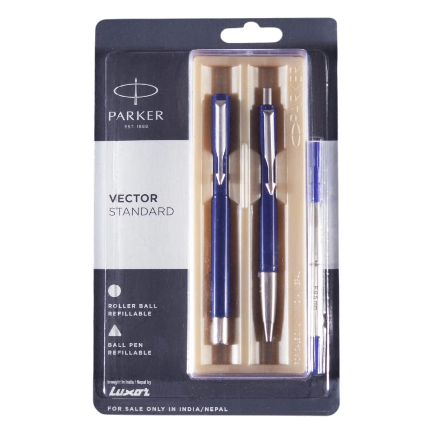 Parker Vector Standard Set Blue CT Roller Ball Pen + Ballpoint Pen 9000017309