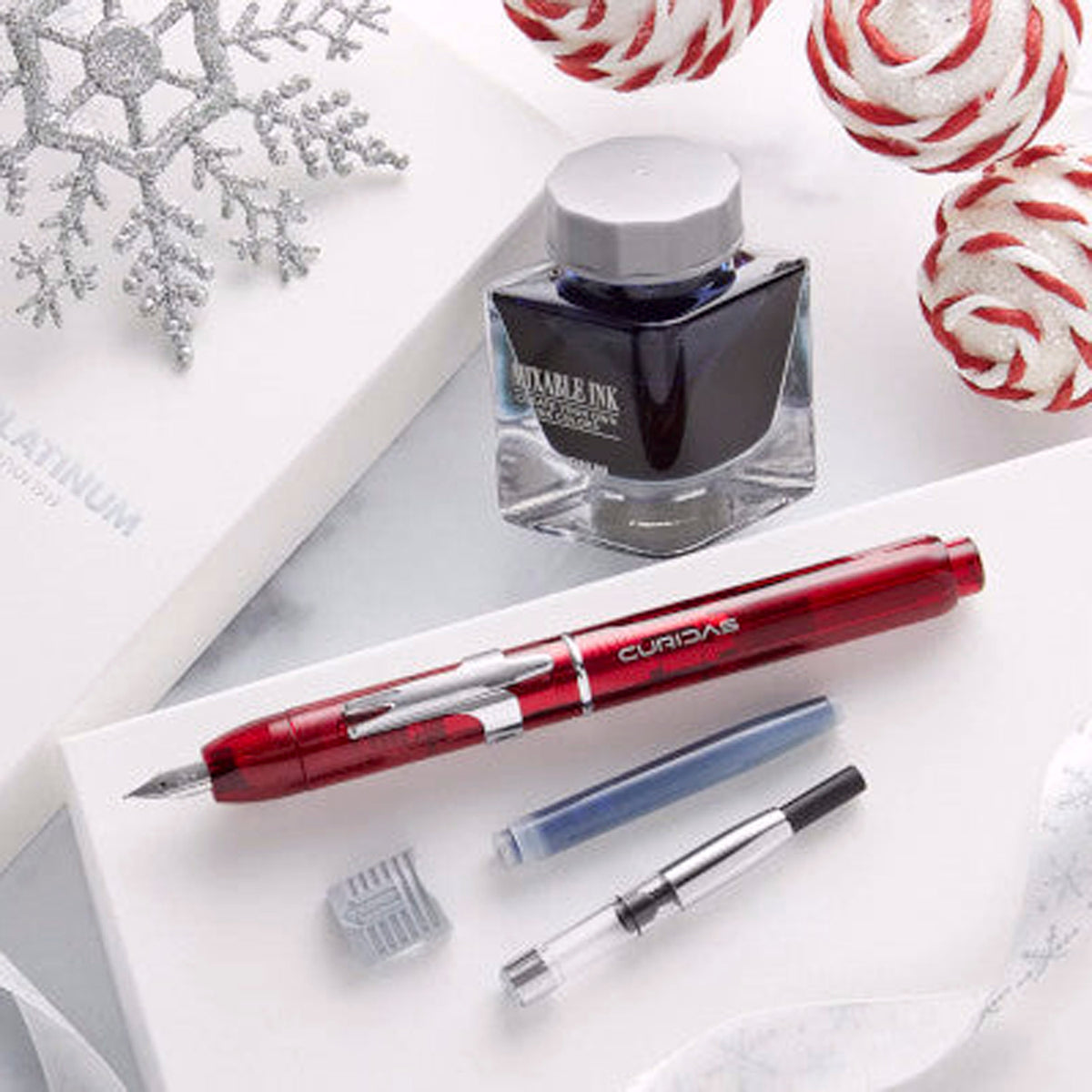 Platinum Curidas Gran Red Fountain Pen | Japan | Onlinemantra.in