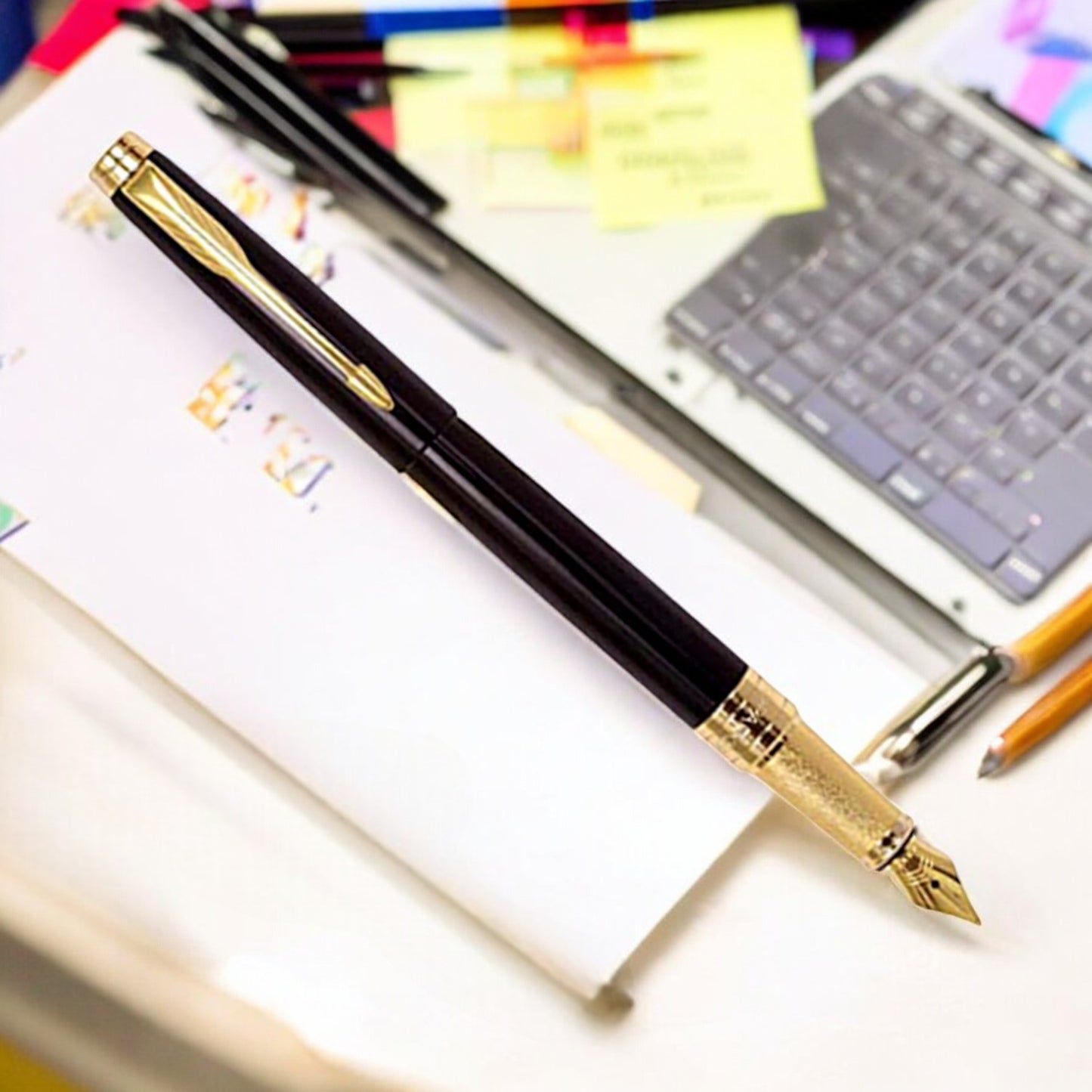 Parker Aster Lacquer Black GT Fountain Pen