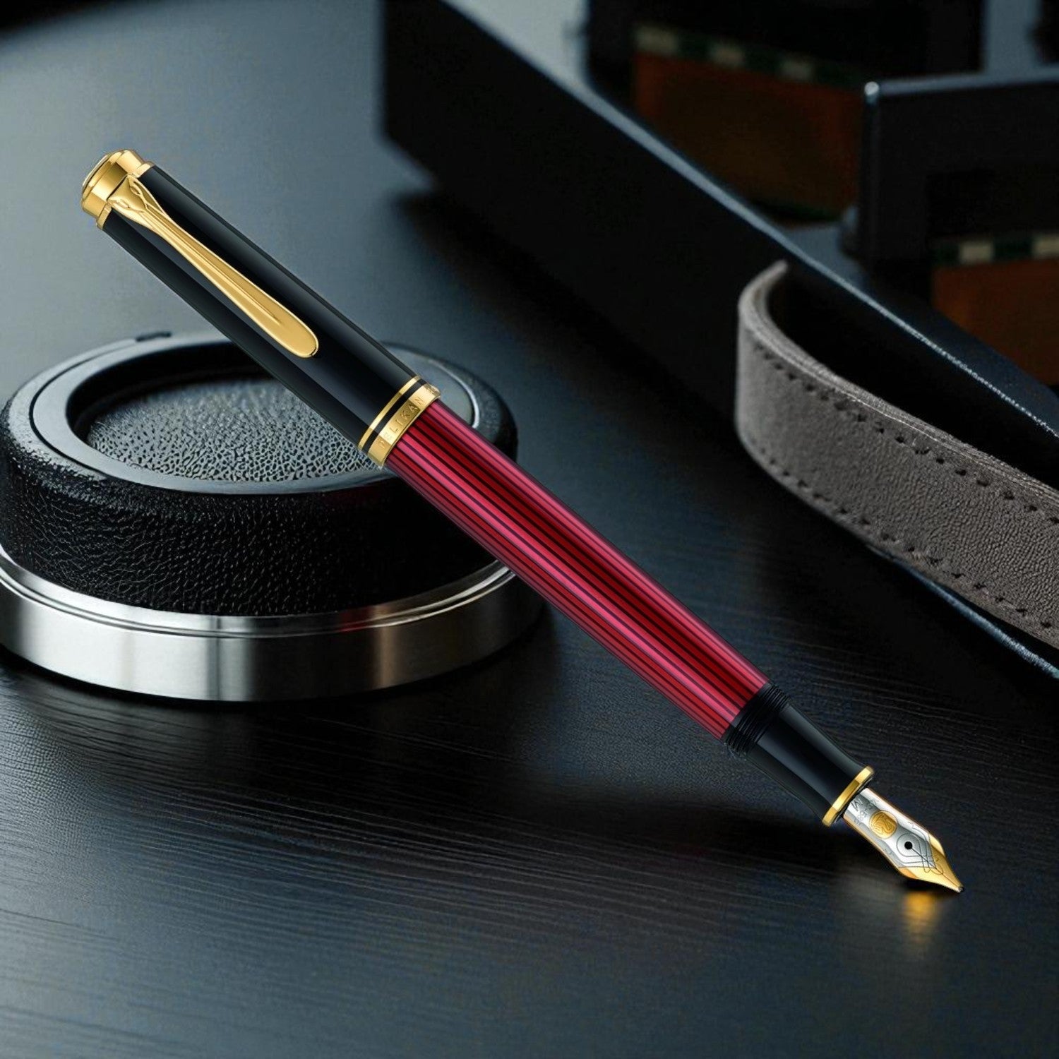 Pelikan Souveran M600 Black/Red Fountain Pen | Germany
