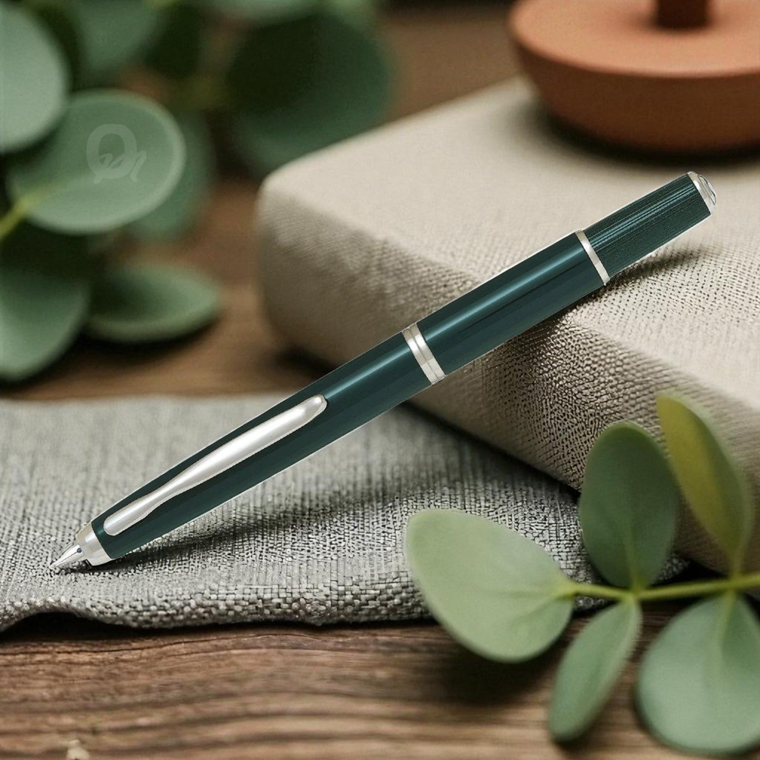Pilot Capless Fermo Dark Green CT Fountain Pen | Japan