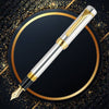 Platinum #3776 Century Pin Stripe Sterling Silver GT Fountain Pen