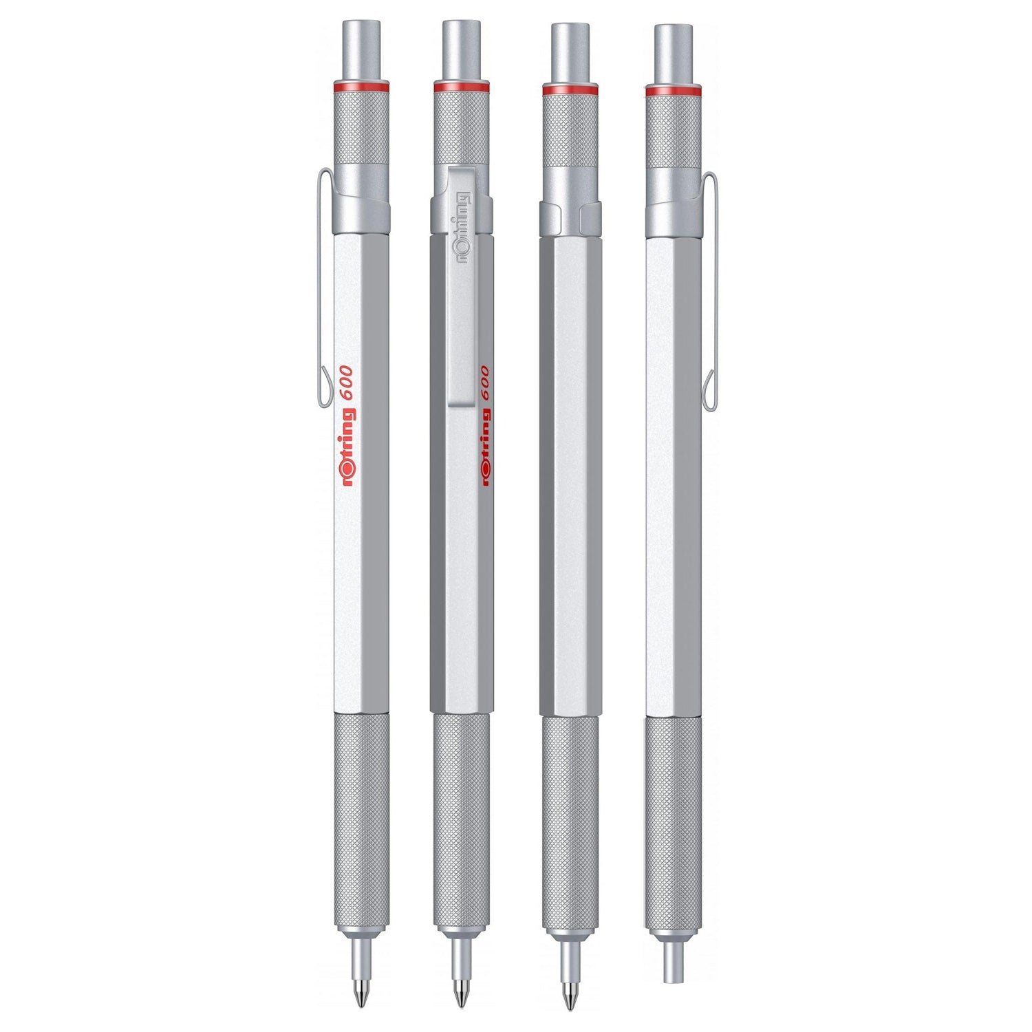 Rotring 600 Silver Ballpoint Pen 2032578