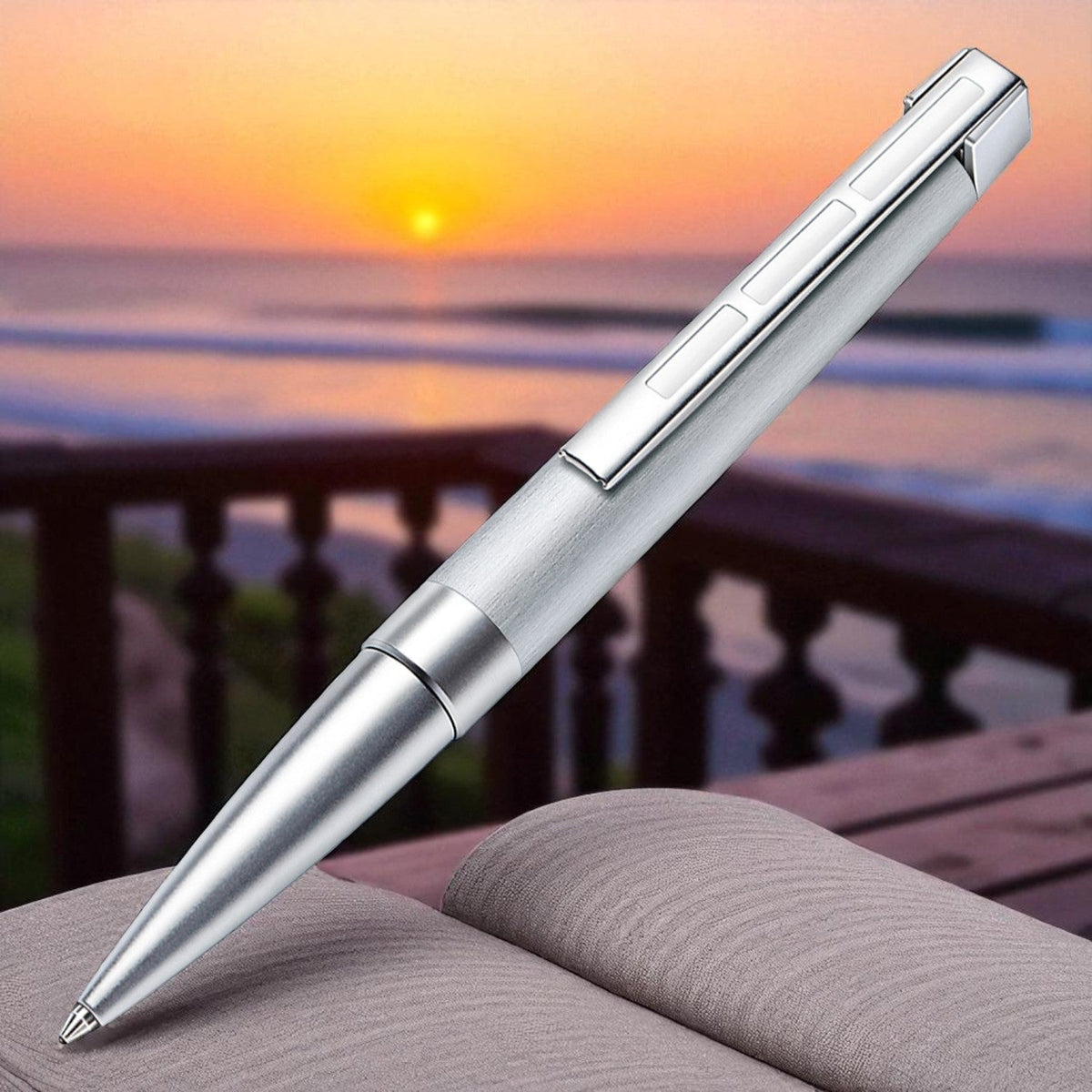 Staedtler Premium Metallum Silver CT Ballpoint Pen 9PMM340B-9