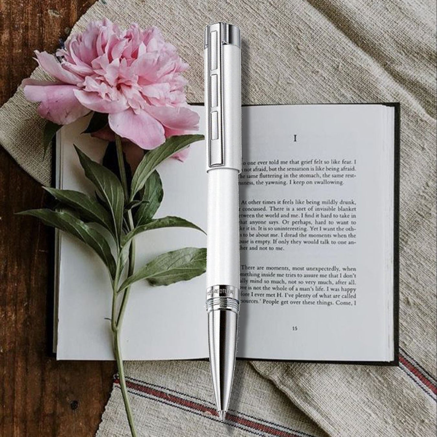 Staedtler Premium Resina White CT Roller Ball Pen 9PB21WHT