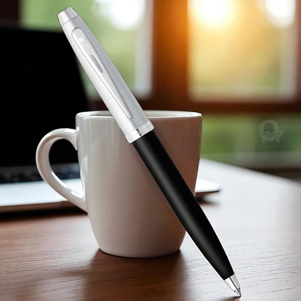 Sheaffer 100 Black/Brushed Chrome CT Ballpoint Pen A9313