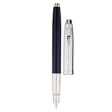 Sheaffer 100 Black/Brushed Chrome CT Fountain Pen