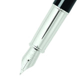 Sheaffer 100 Black/Brushed Chrome CT Fountain Pen