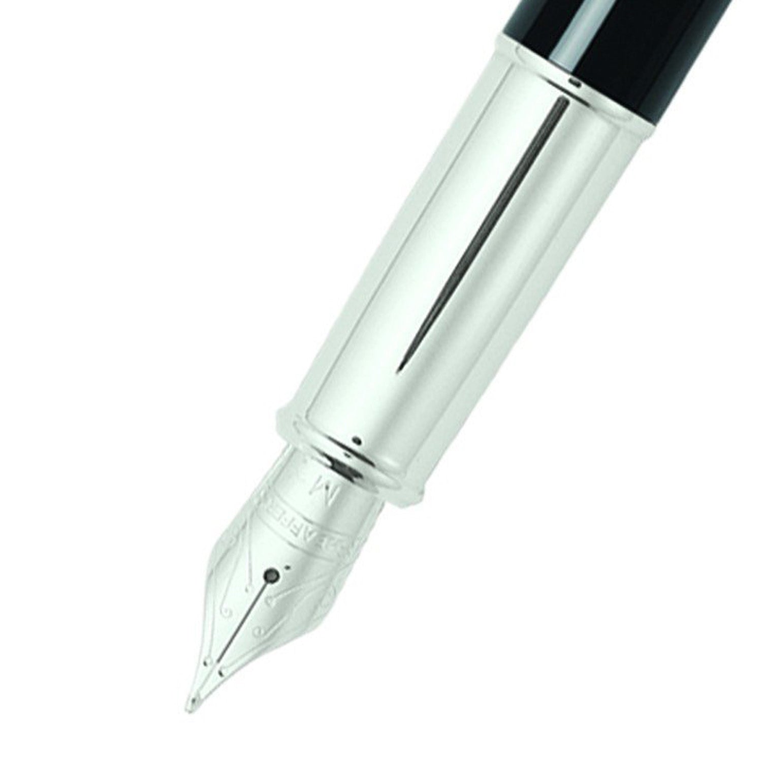 Sheaffer 100 Black/Brushed Chrome CT Fountain Pen