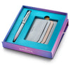 Sheaffer Expressions 100 Blue/Pink Pearlised Gradient CT Ballpoint Pen + Credit Card Holder Gift Set G9376