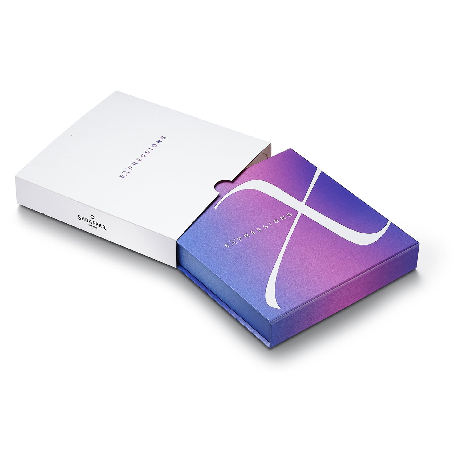 Sheaffer Expressions 100 Blue/Pink Pearlised Gradient CT Ballpoint Pen + Notebook Gift Set G9376