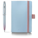 Sheaffer Expressions 100 Blue/Pink Pearlised Gradient CT Ballpoint Pen + Notebook Gift Set G9376