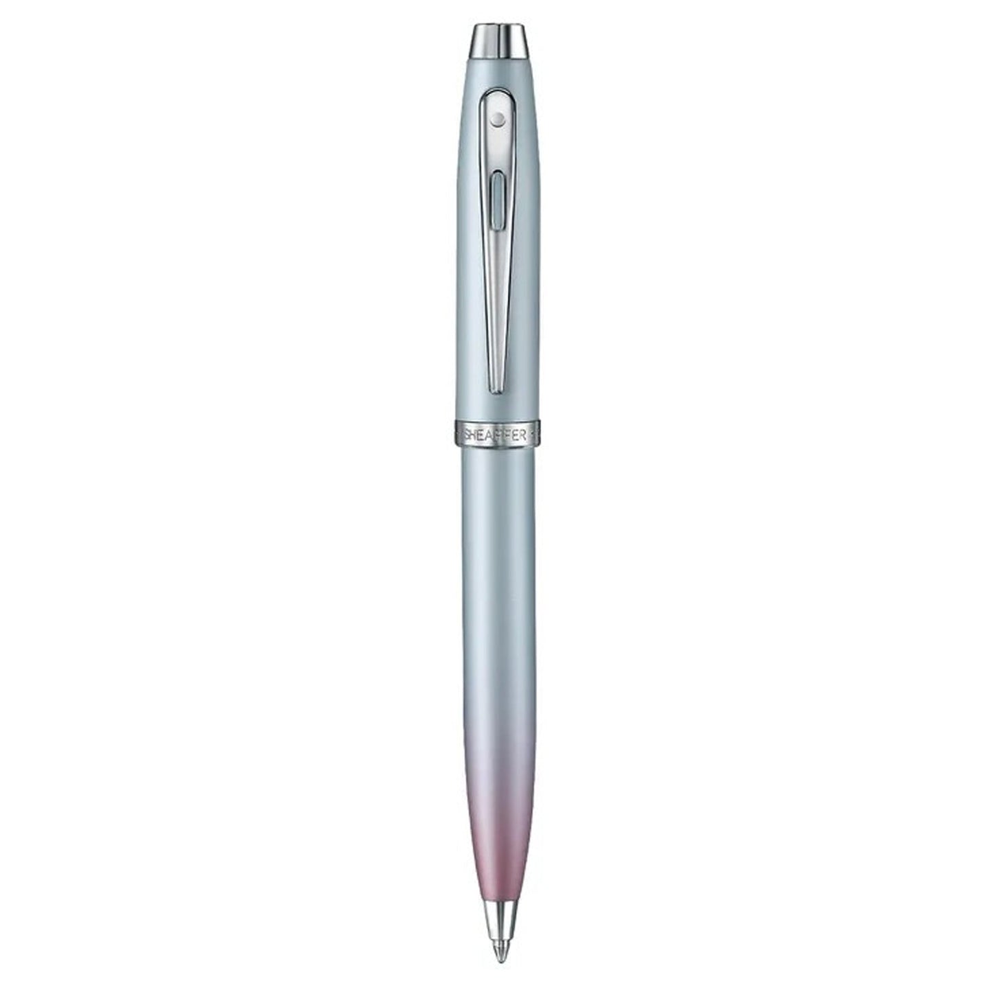 Sheaffer Expressions 100 Blue/Pink Pearlised Gradient CT Ballpoint Pen + Credit Card Holder Gift Set G9376