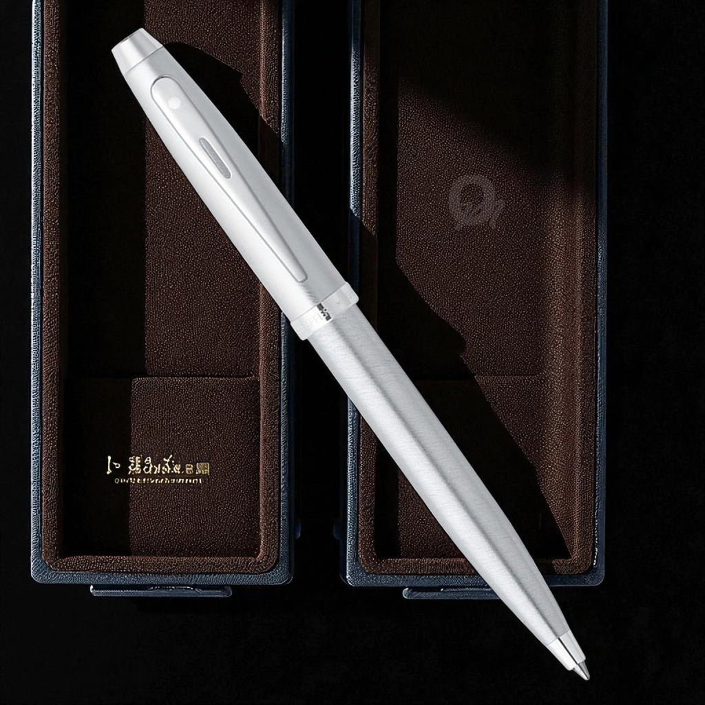 Sheaffer 100 Brushed Chrome CT Ballpoint Pen A9306