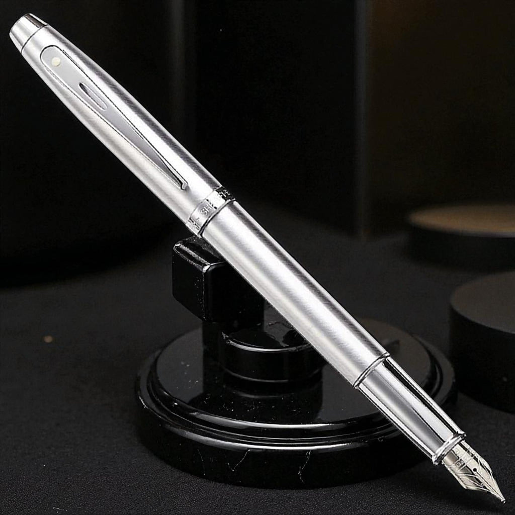 Sheaffer 100 Brushed Chrome CT Fountain Pen