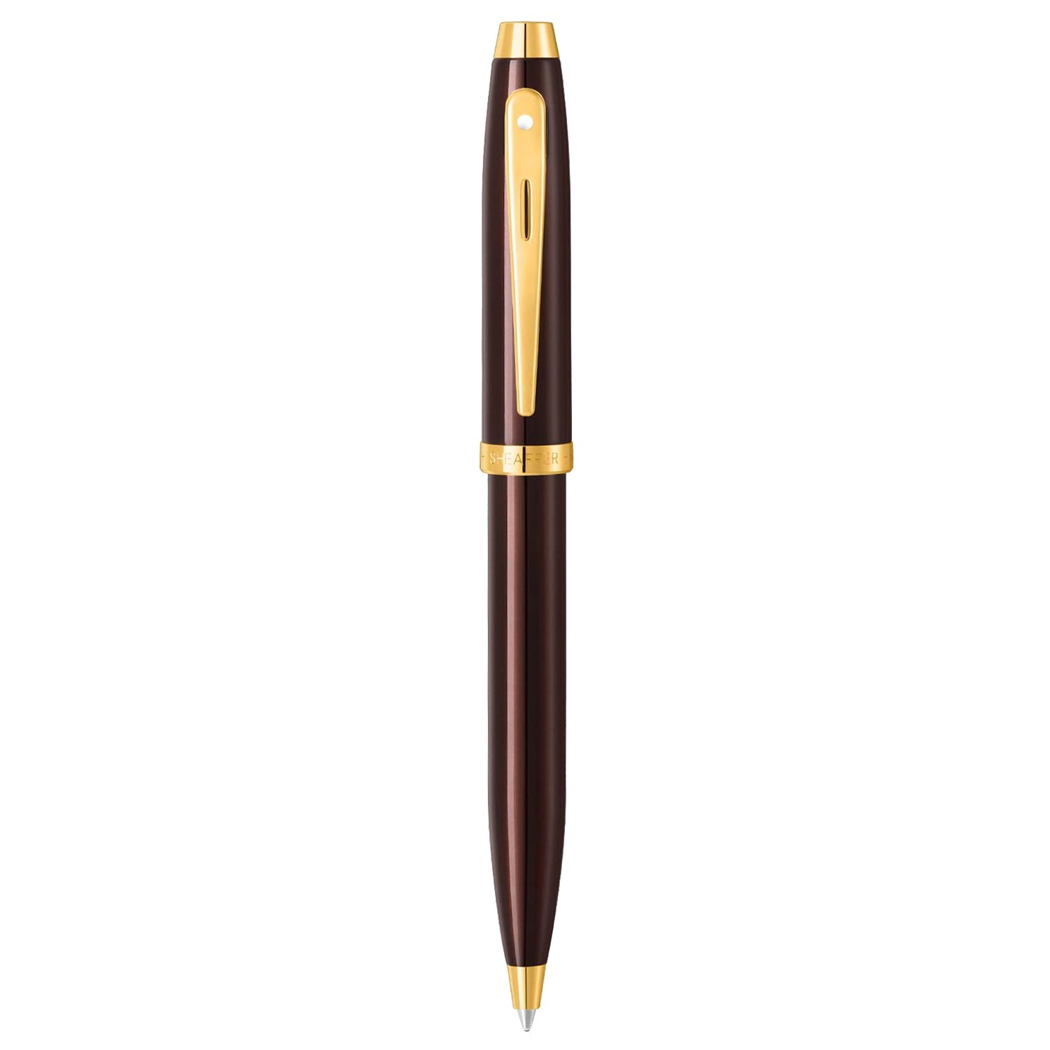 Sheaffer 100 Coffee Brown GT Ballpoint Pen A9370