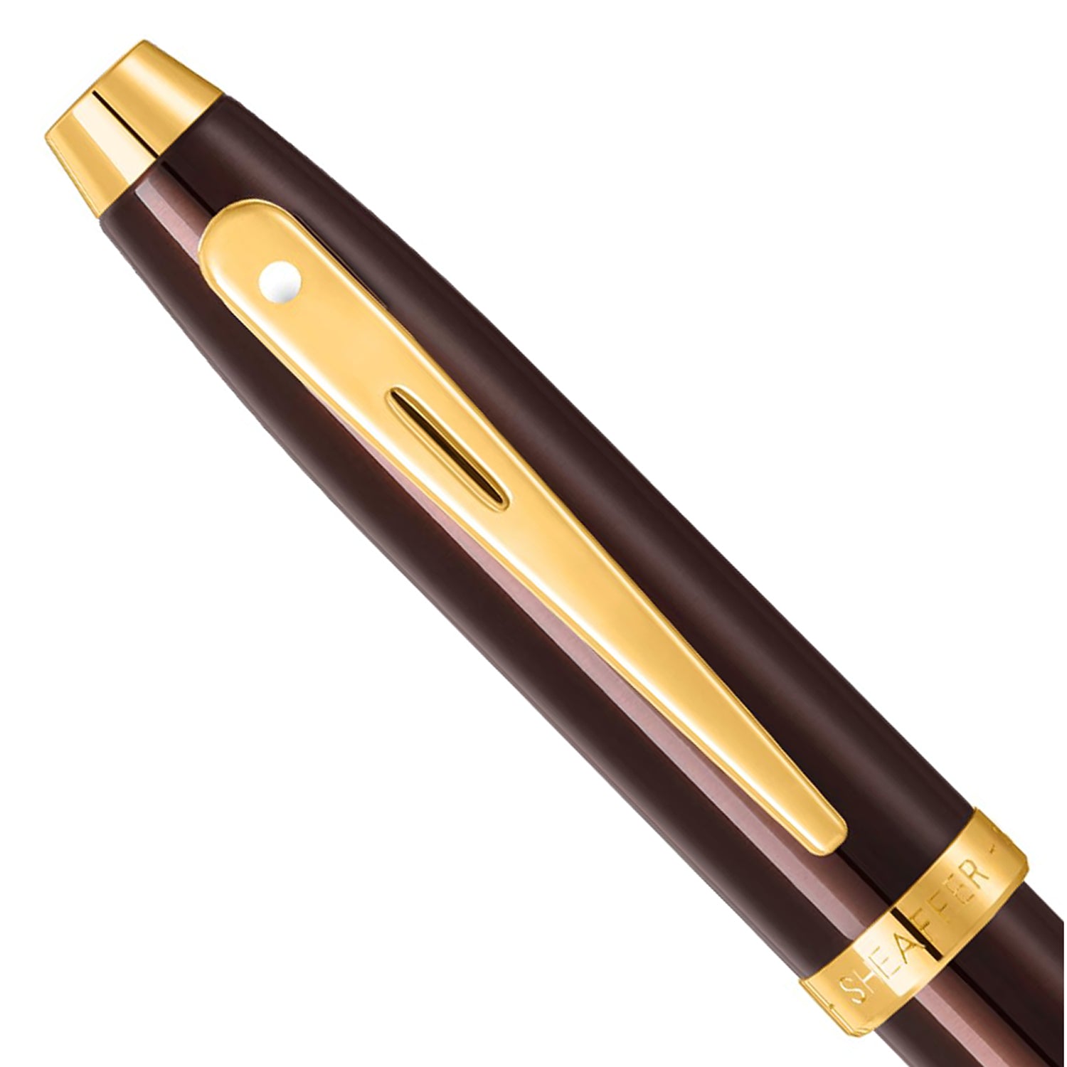 Sheaffer 100 Coffee Brown GT Ballpoint Pen A9370