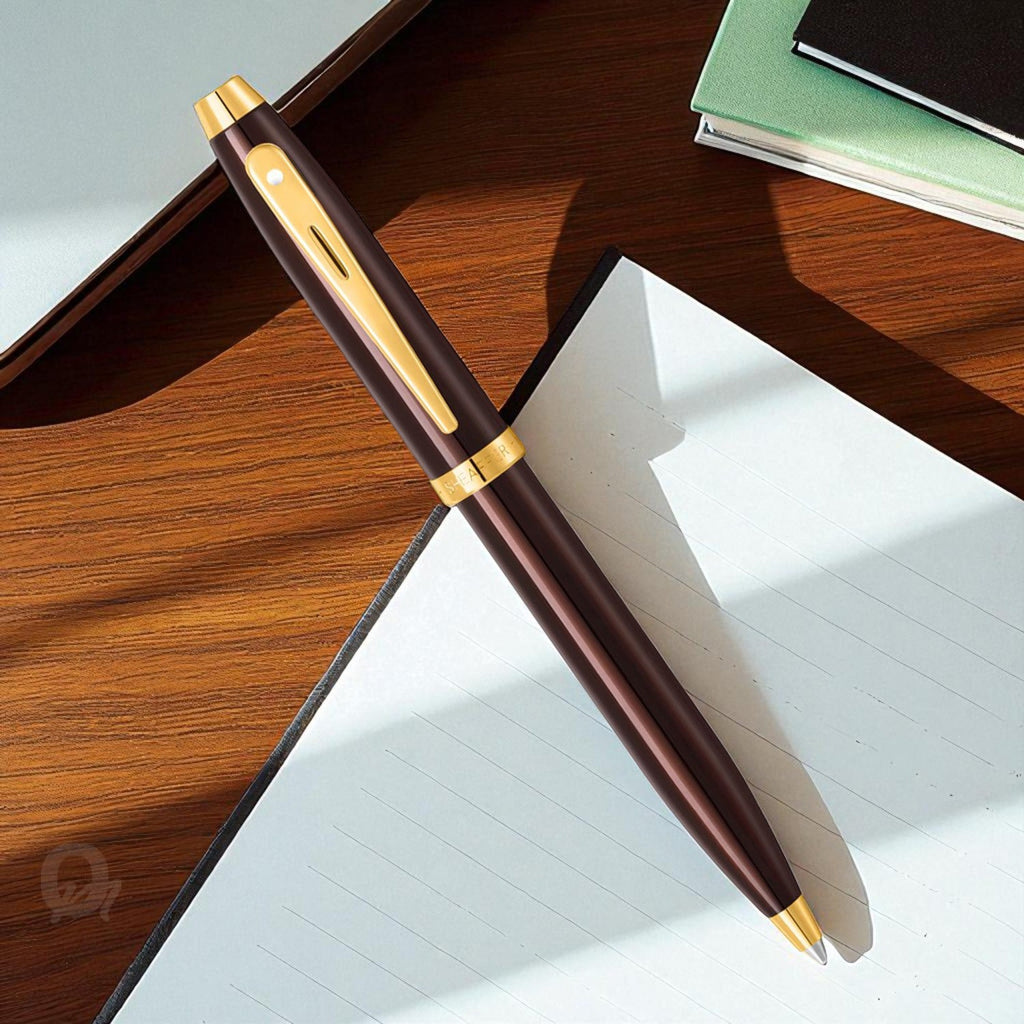 Sheaffer 100 Coffee Brown GT Ballpoint Pen A9370