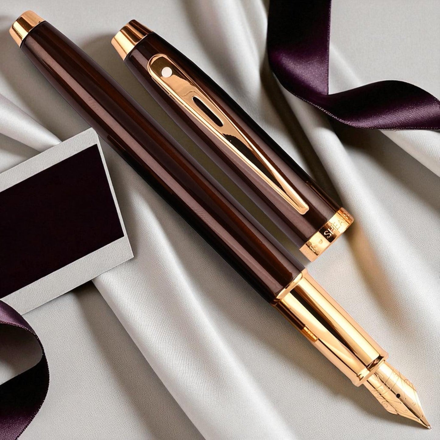 Sheaffer 100 Coffee Brown GT Fountain Pen