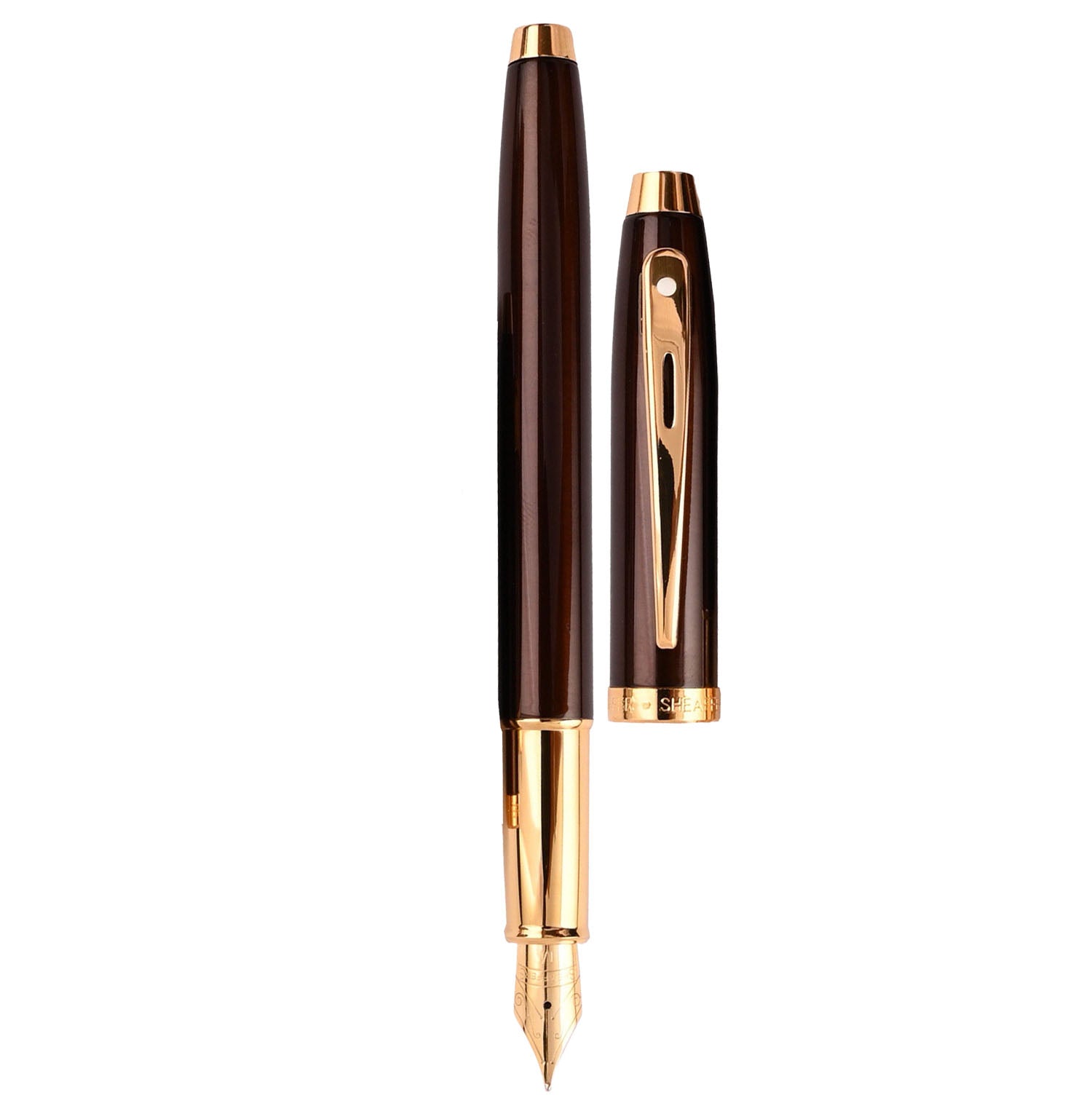 Sheaffer 100 Coffee Brown GT Fountain Pen