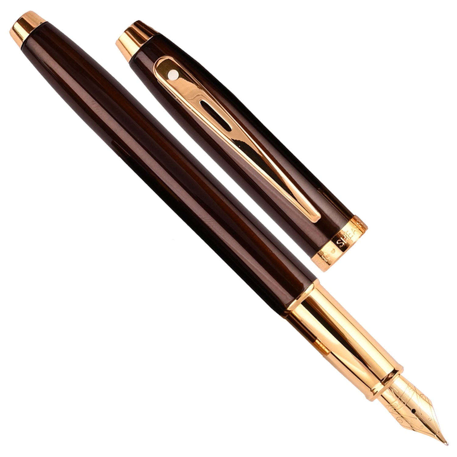 Sheaffer 100 Coffee Brown GT Fountain Pen