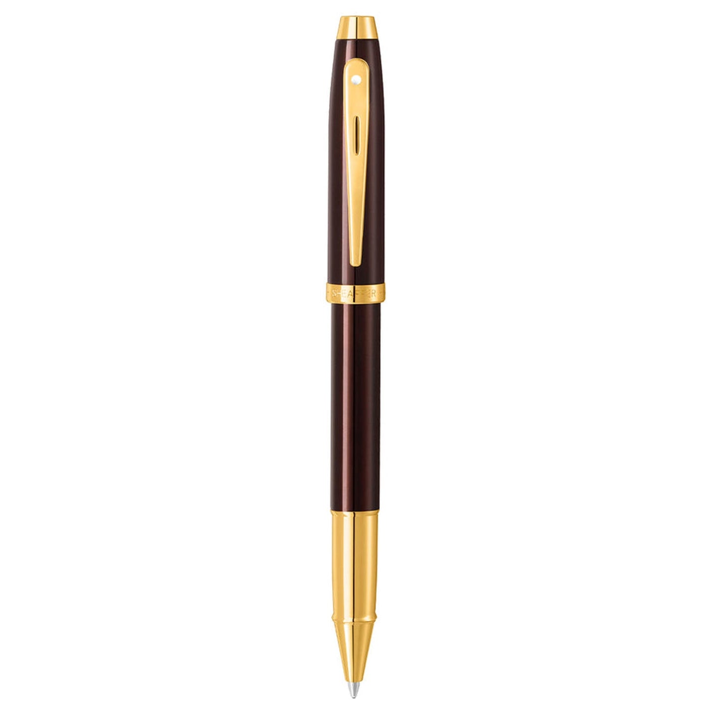 Sheaffer 100 Coffee Brown GT Roller Ball Pen A9370