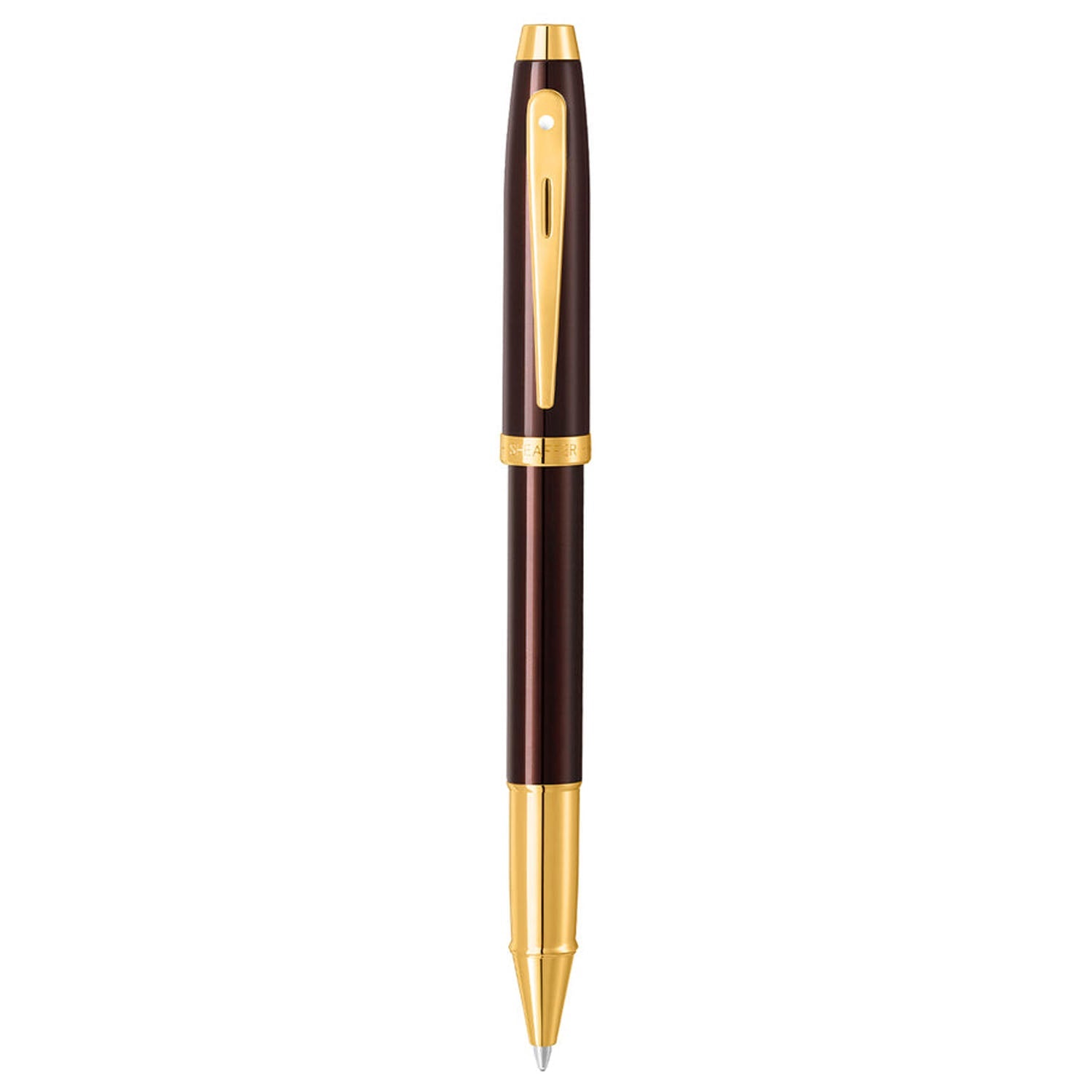 Sheaffer 100 Coffee Brown GT Roller Ball Pen A9370