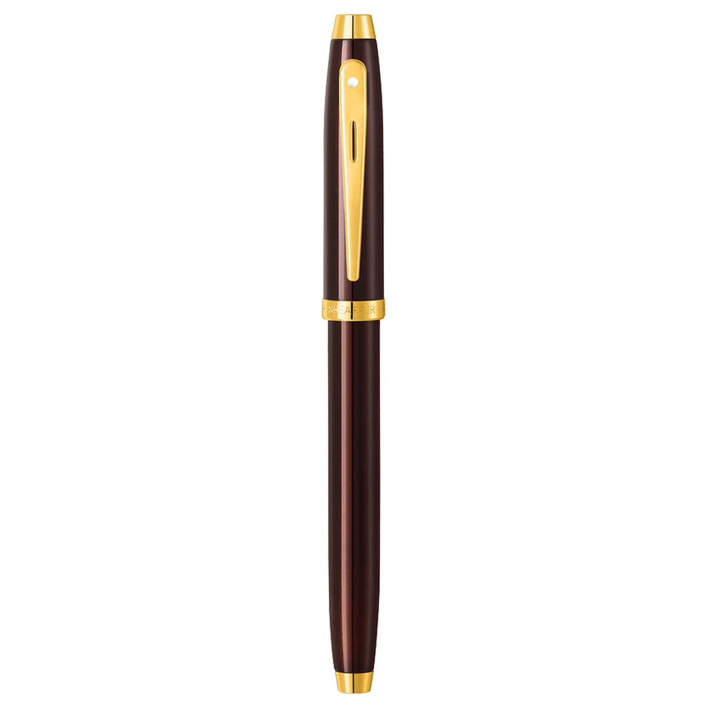 Sheaffer 100 Coffee Brown GT Roller Ball Pen A9370
