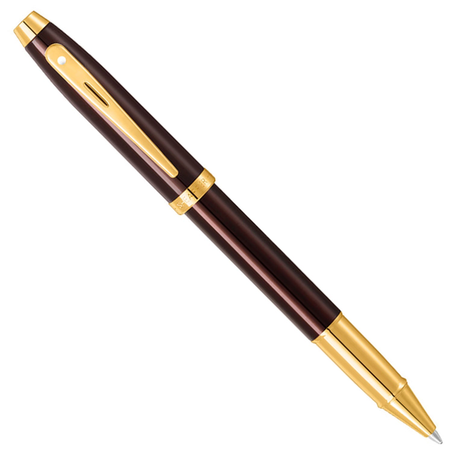 Sheaffer 100 Coffee Brown GT Roller Ball Pen A9370