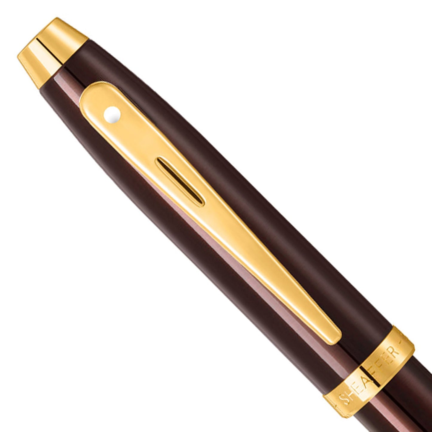 Sheaffer 100 Coffee Brown GT Roller Ball Pen A9370