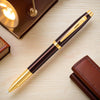Sheaffer 100 Coffee Brown GT Roller Ball Pen A9370