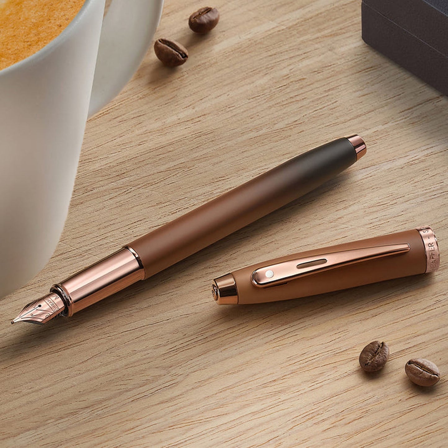 sheaffer-100-coffee-edition-matte-brown-pvd-fountain-pen-limited edition