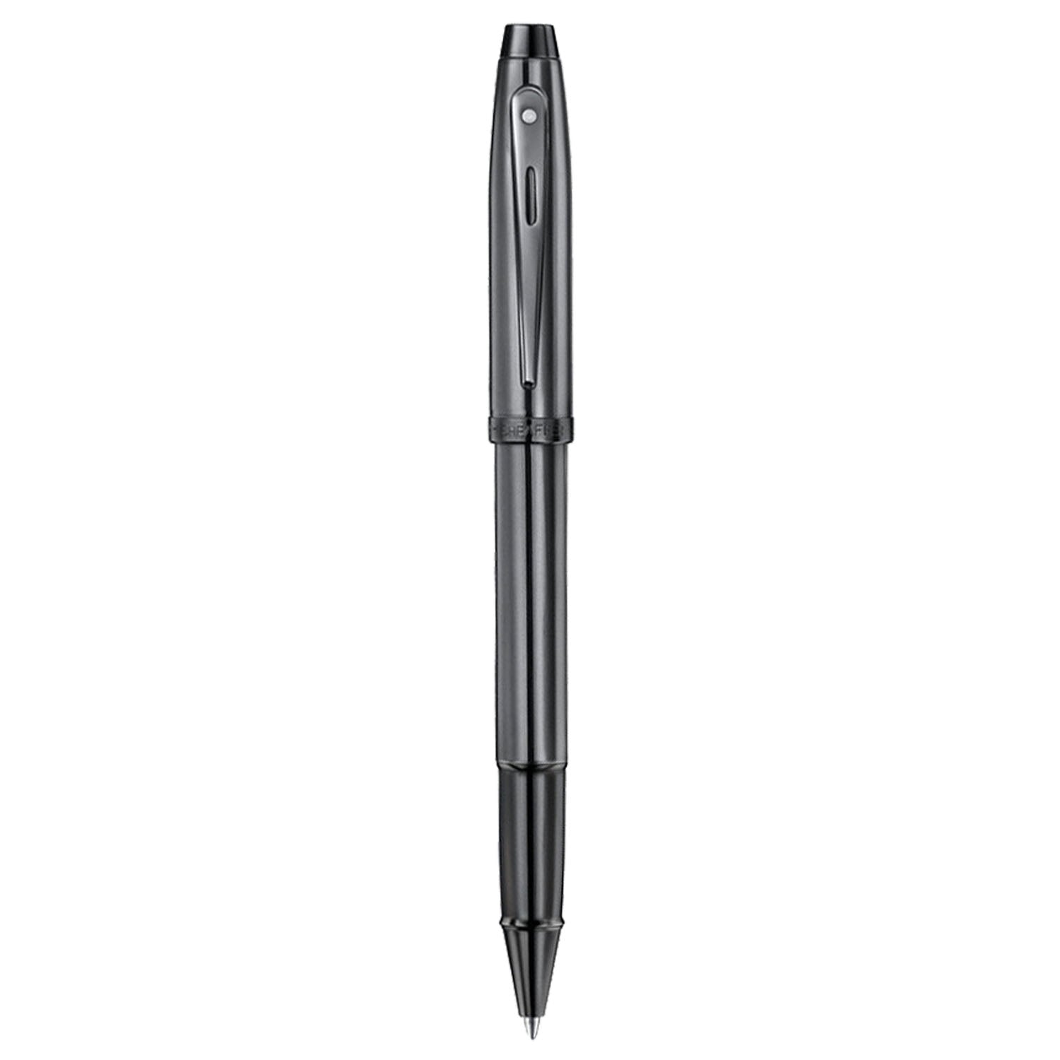 Sheaffer 100 Shiny Dark Grey PVD Roller Ball Pen E9375-RB