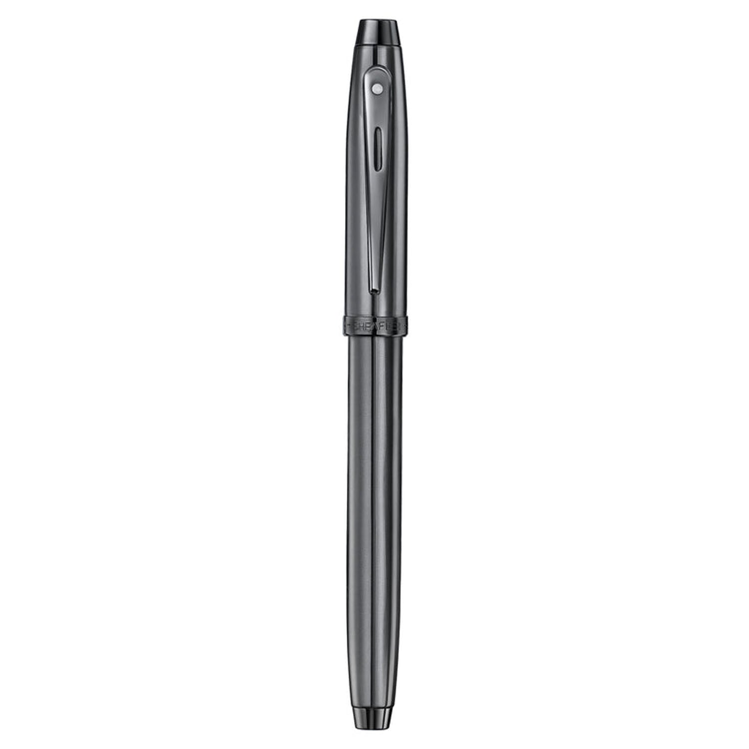 Sheaffer 100 Shiny Dark Grey PVD Roller Ball Pen E9375-RB