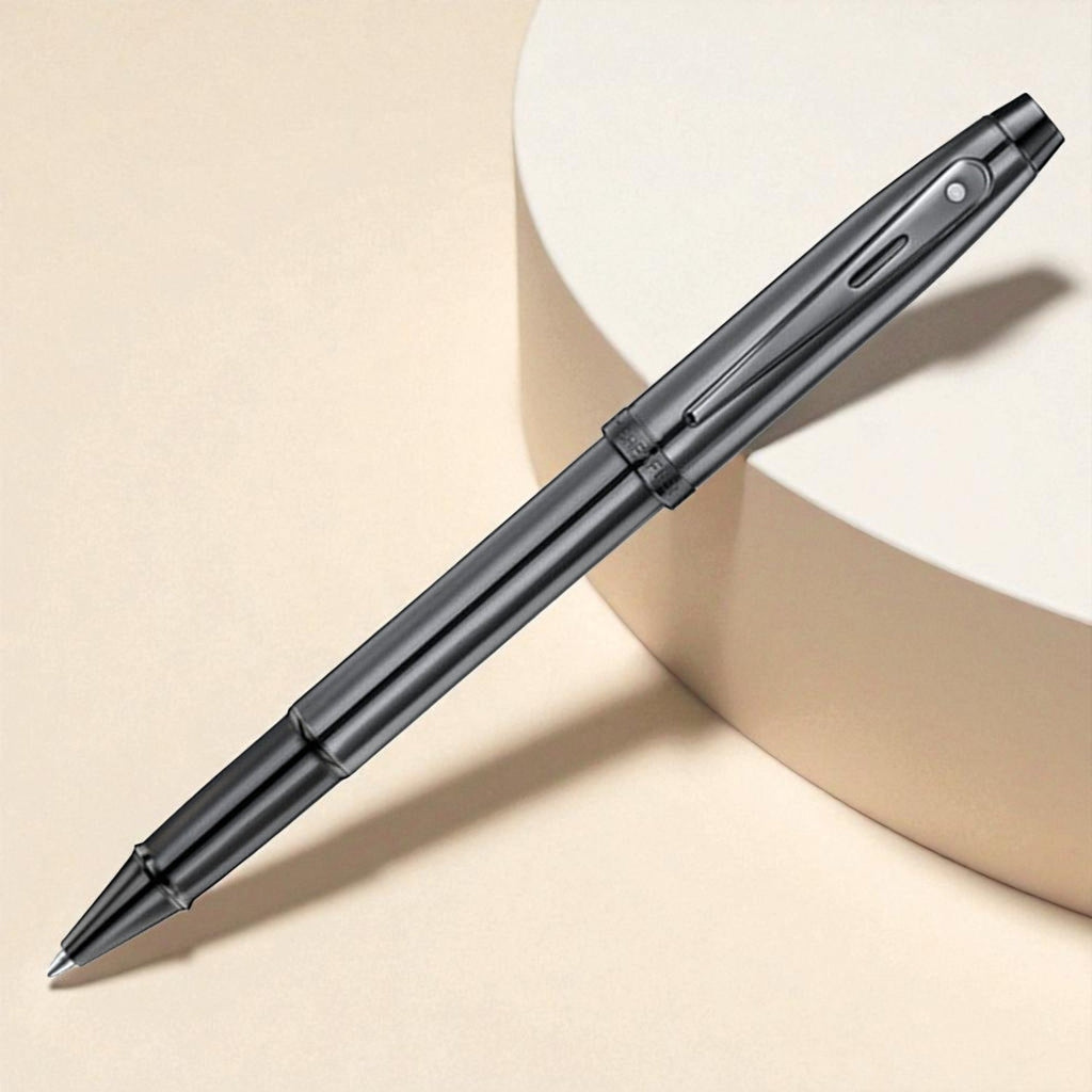 Sheaffer 100 Shiny Dark Grey PVD Roller Ball Pen E9375-RB