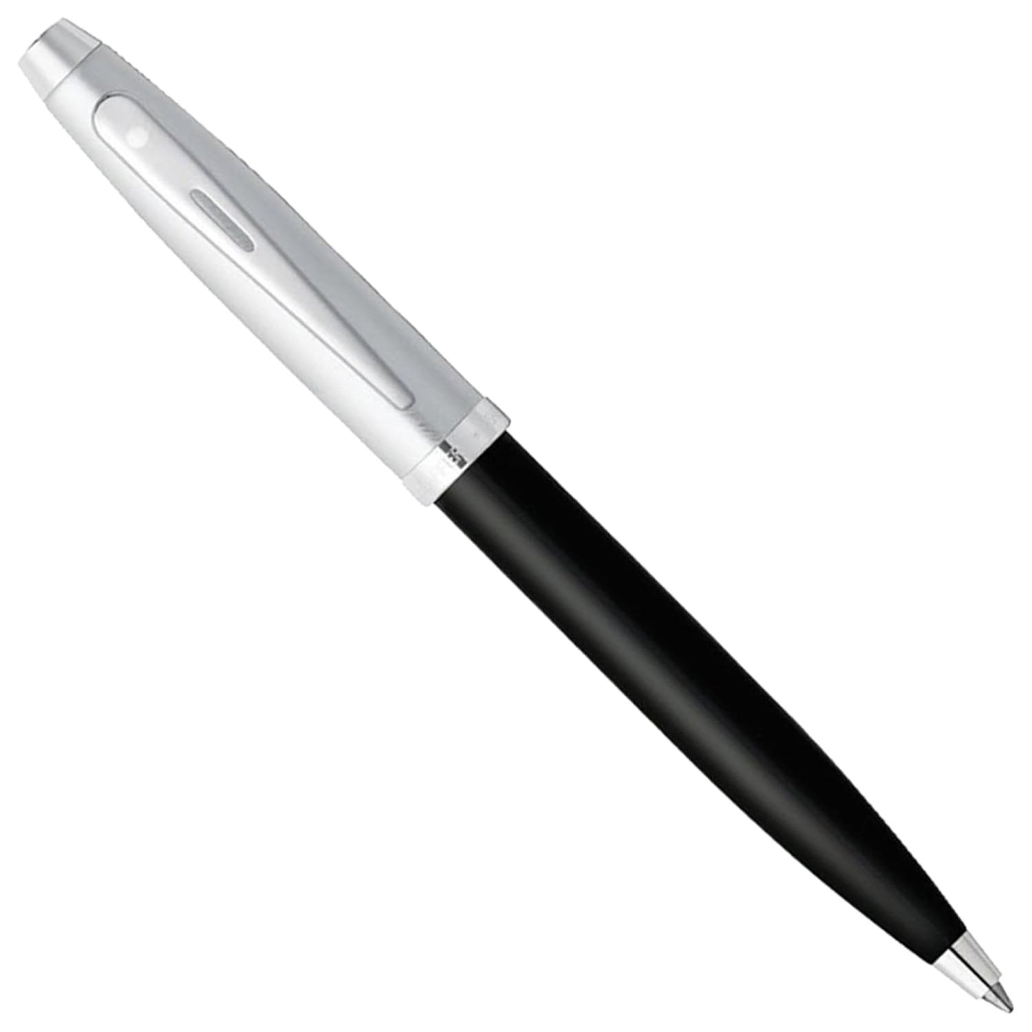 Sheaffer 100 Glossy Black/Brushed chrome CT Ballpoint Pen + Business Card Holder Gift Set G9313