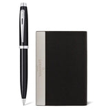 Sheaffer 100 Glossy Black CT Ballpoint Pen + Business Card Holder Gift Set G9338