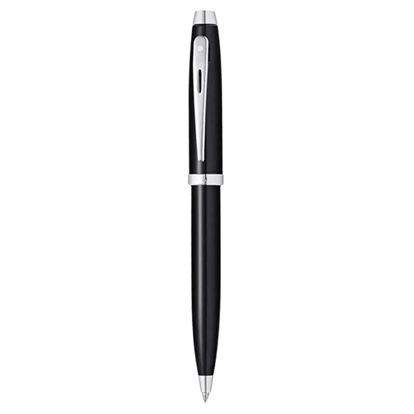 Sheaffer 100 Glossy Black CT Ballpoint Pen + Business Card Holder Gift Set G9338