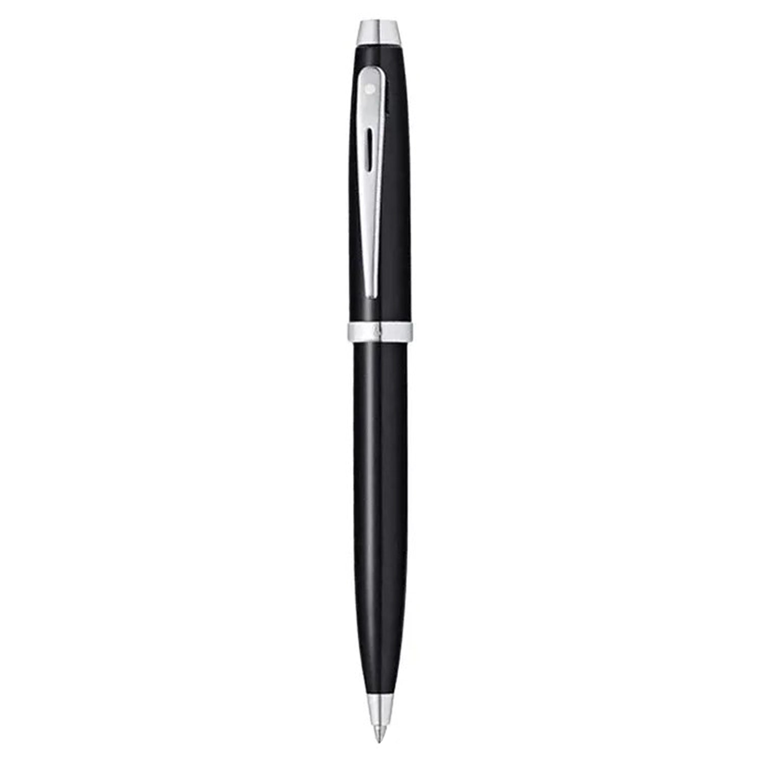 Sheaffer 100 Glossy Black CT Ballpoint Pen + Business Card Holder Gift Set G9338