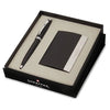 Sheaffer 100 Glossy Black CT Ballpoint Pen + Business Card Holder Gift Set G9338