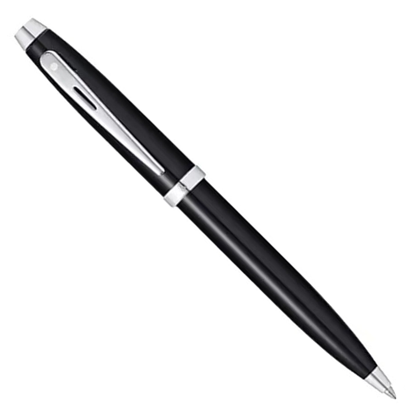 Sheaffer 100 Glossy Black CT Ballpoint Pen + Business Card Holder Gift Set G9338