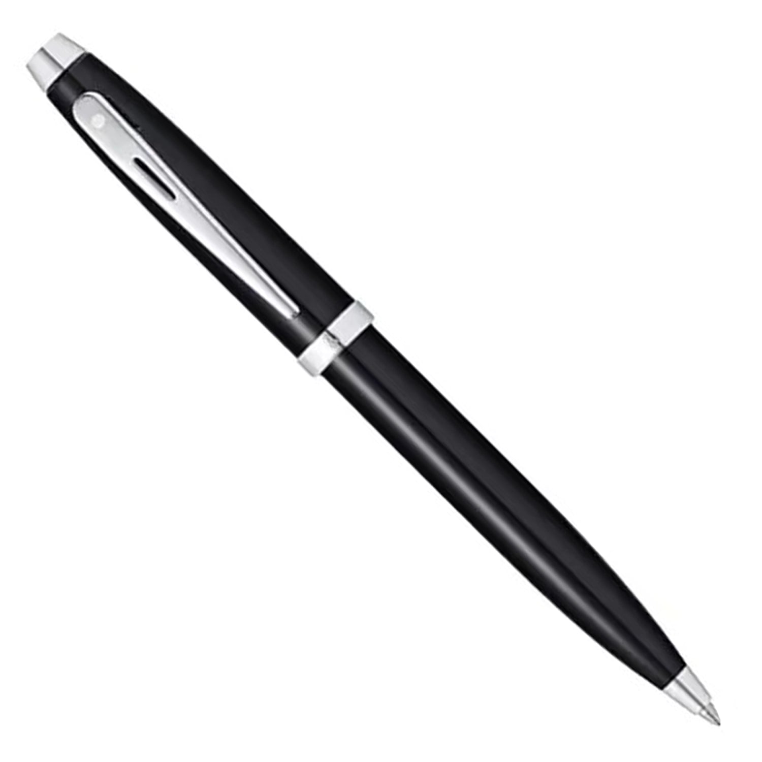 Sheaffer 100 Glossy Black CT Ballpoint Pen + Business Card Holder Gift Set G9338