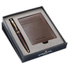 Sheaffer 100 Glossy Brown GT Ballpoint Pen + Credit Card Holder Gift Set G9370