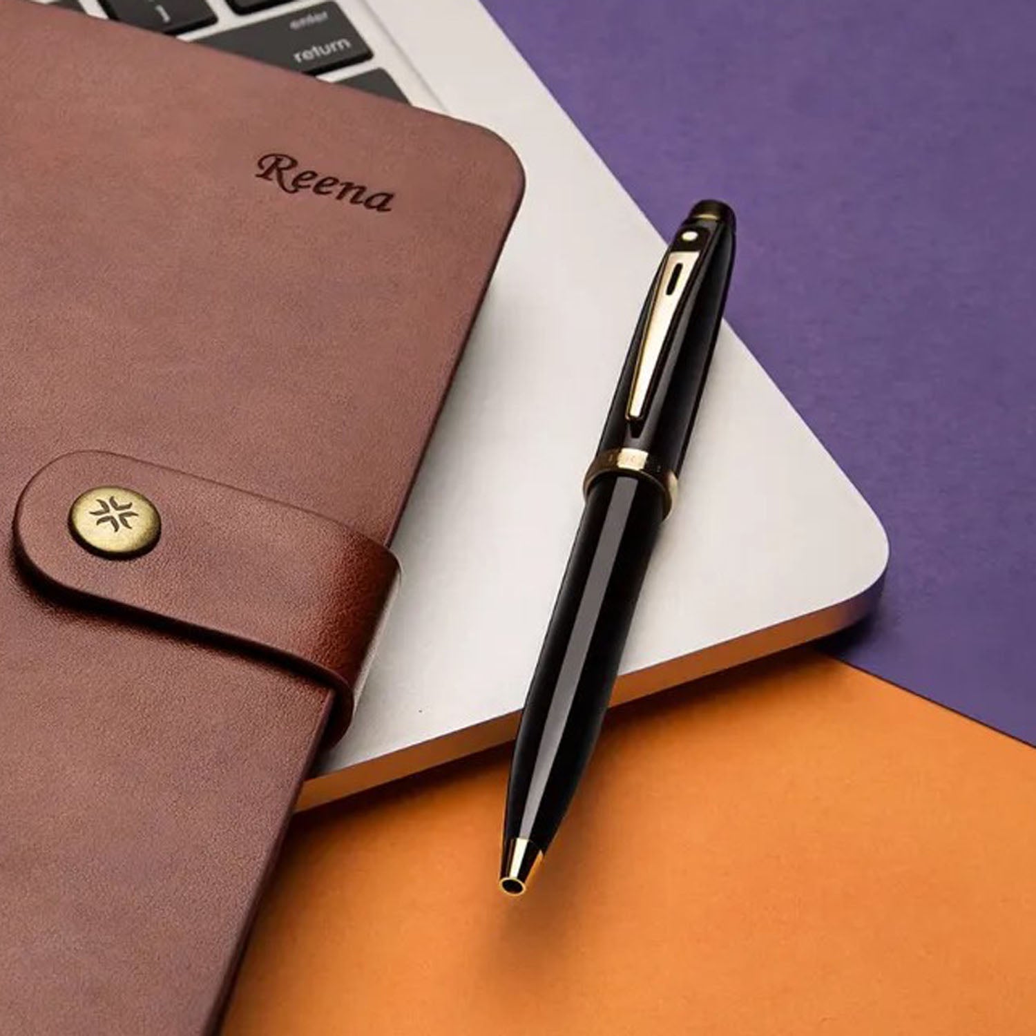 Sheaffer 100 Glossy Black GT Ballpoint Pen A9322