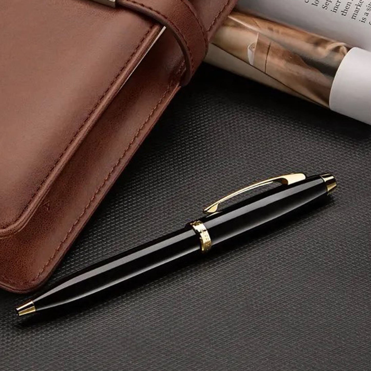 Sheaffer 100 Glossy Black GT Ballpoint Pen A9322