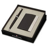 Sheaffer 100 Matte Black CT Ballpoint Pen + Business Card Holder Gift Set G9317
