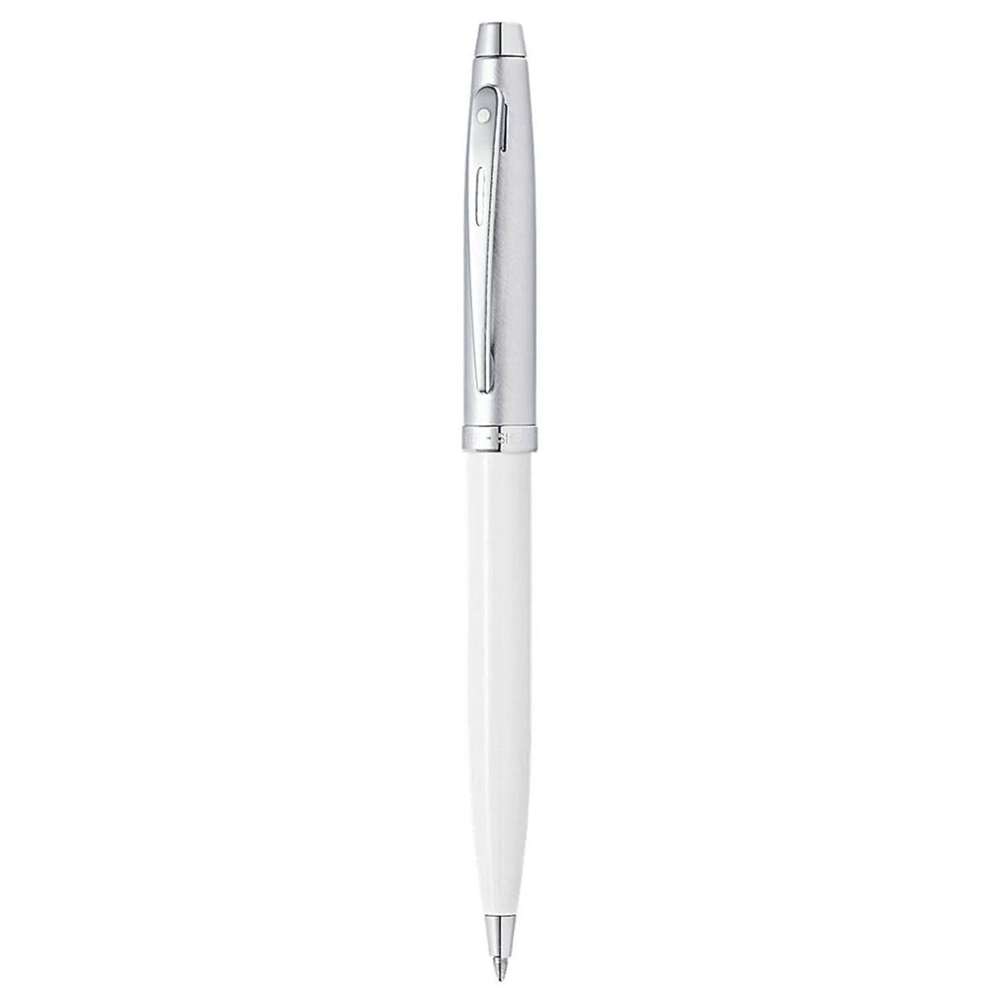 Sheaffer 100 White/Brushed Chrome CT Ballpoint Pen A9324