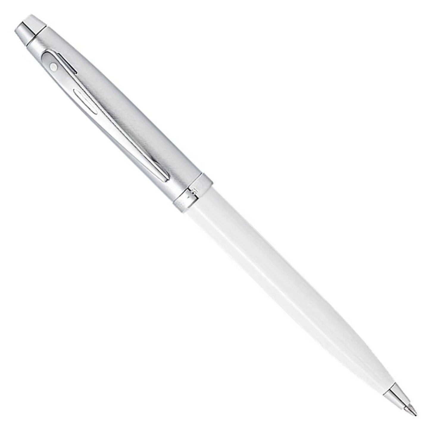 Sheaffer 100 White/Brushed Chrome CT Ballpoint Pen A9324